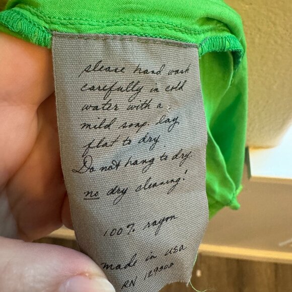 Raquel Allegra Apple Green Satin Dress Size 2 (Medium) NEW - Picture 12 of 12